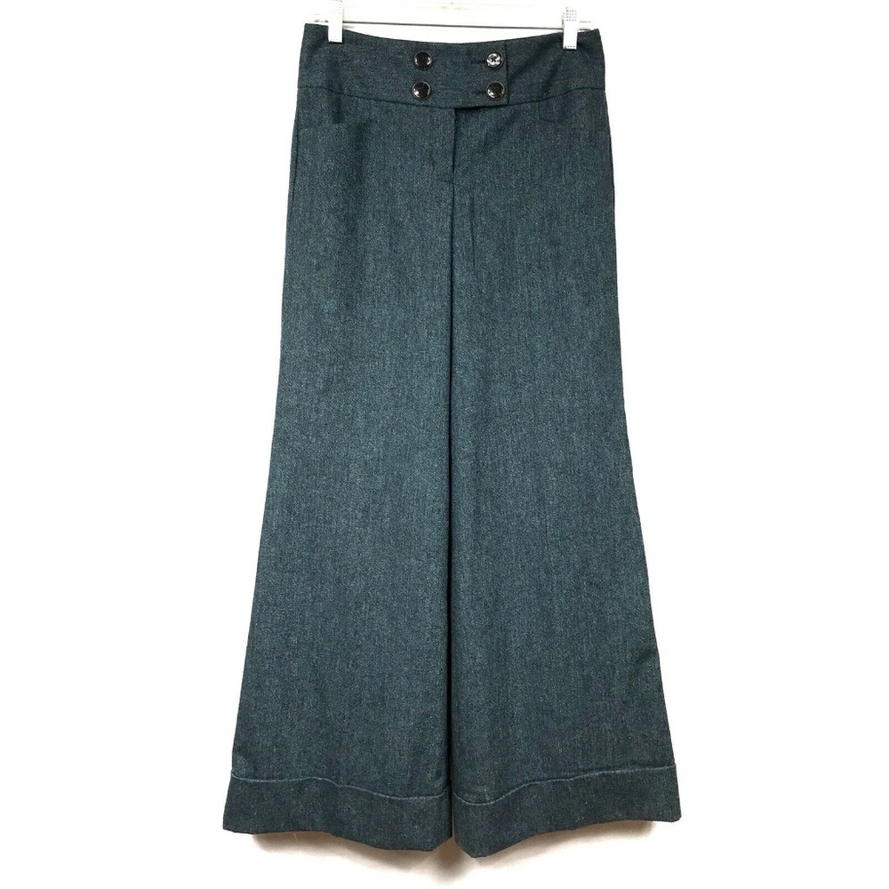 Express Wide Leg Wool Blend Pants 90053 Pockets